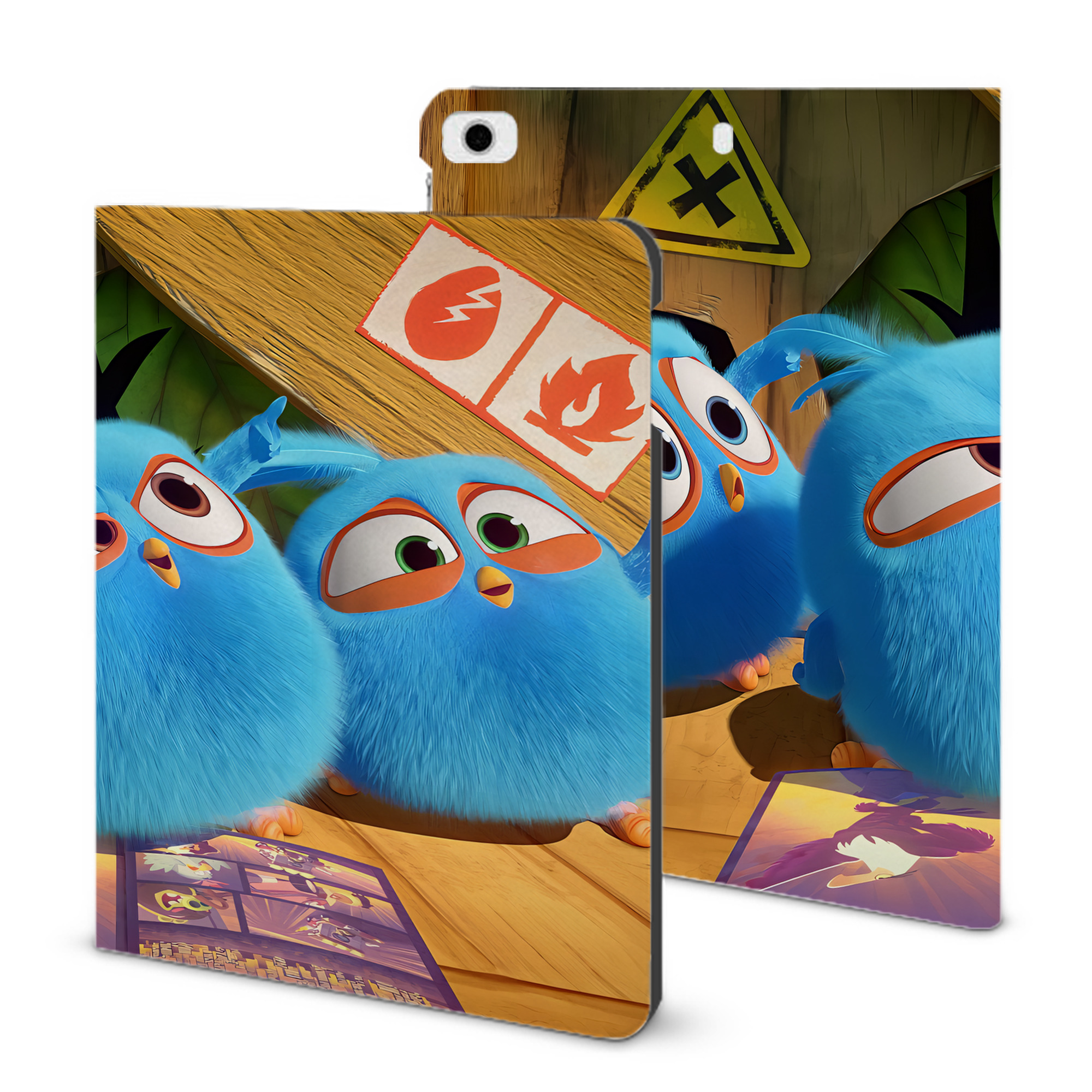 （画像用） Angry Birds アングリーバード IPad ケース ブック型 PUレザー TPU 耐衝撃 軽量 薄型 ペン収納なし 全面保護 IPad 各モデル対応
